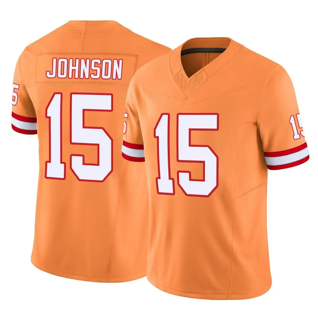 Elroe TB.Buccaneers #15 Tez Johnson Player Orange Limited Vapor F.U.S.E. Home Game Stitched Jerseys