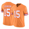 Elroe TB.Buccaneers #15 Tez Johnson Player Orange Limited Vapor F.U.S.E. Home Game Stitched Jerseys