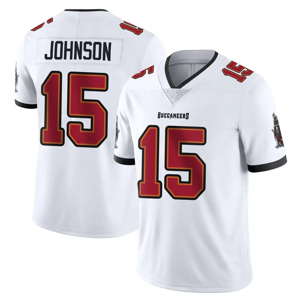 Elroe TB.Buccaneers #15 Tez Johnson Player White Limited Vapor Untouchable Home Game Stitched Jerseys