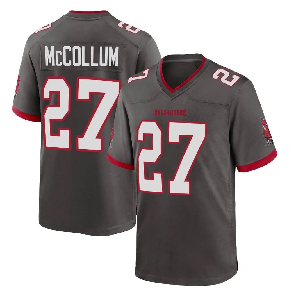 Elroe TB.Buccaneers #27 Zyon McCollum Player Pewter Alternate Home Game Stitched Jerseys