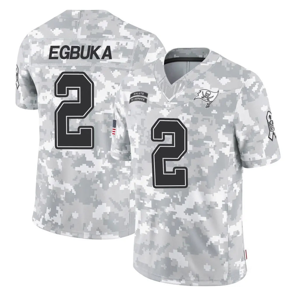 Elroe TB.Buccaneers #2 Emeka Egbuka Player Arctic Camo Limited Salute To Service Home Game Stitched Jerseys
