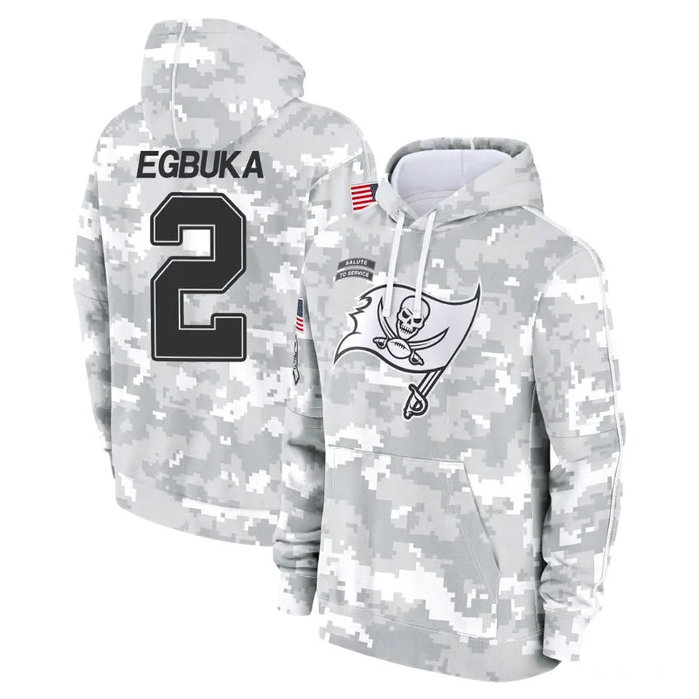 Elroe TB.Buccaneers #2 Emeka Egbuka Player Arctic Camo Limited Salute to Service Pullover Hoodies Game Stitched Jerseys