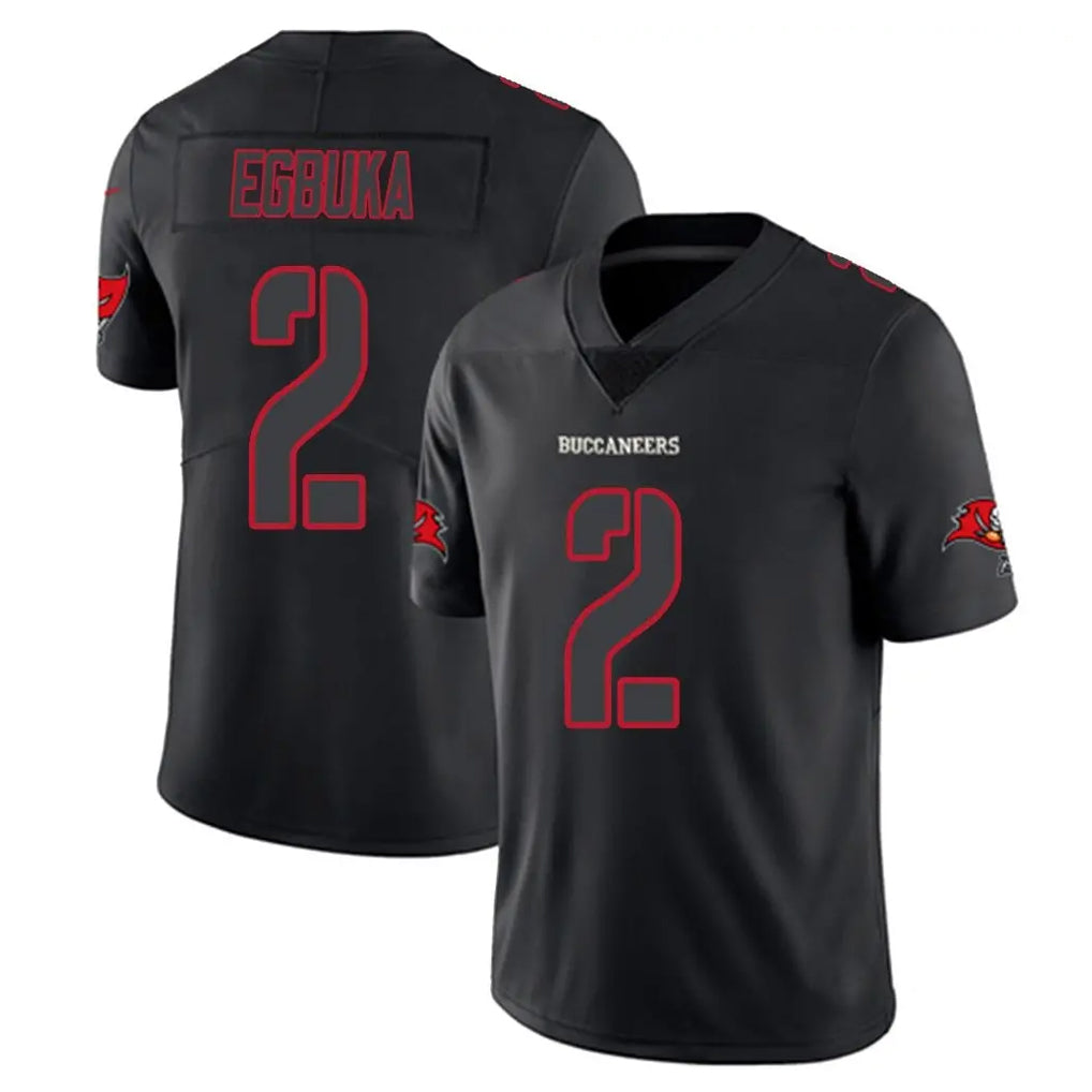 Elroe TB.Buccaneers #2 Emeka Egbuka Player Black Impact Limited Home Game Stitched Jerseys