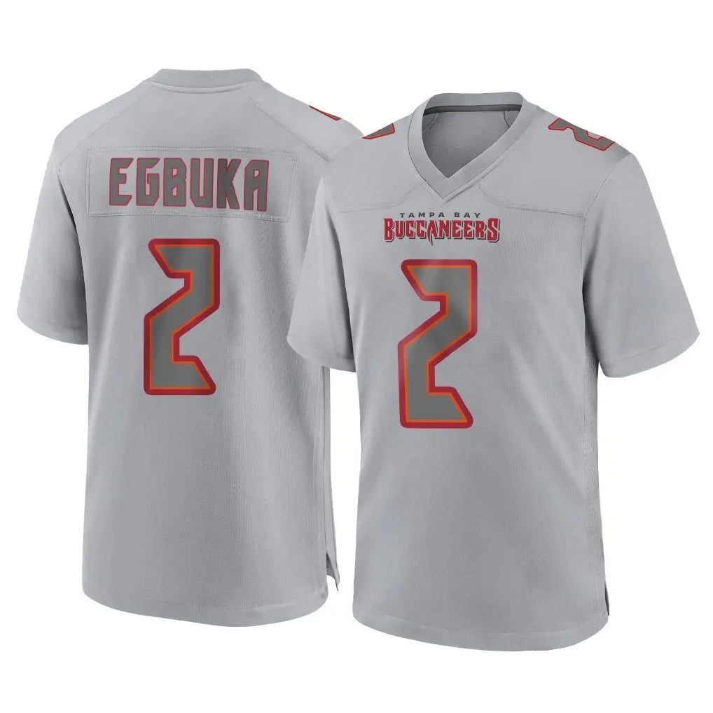 Elroe TB.Buccaneers #2 Emeka Egbuka Player Gray Atmosphere Fashion Home Game Stitched Jerseys