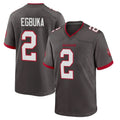 Elroe TB.Buccaneers #2 Emeka Egbuka Player Pewter Alternate Home Game Stitched Jerseys
