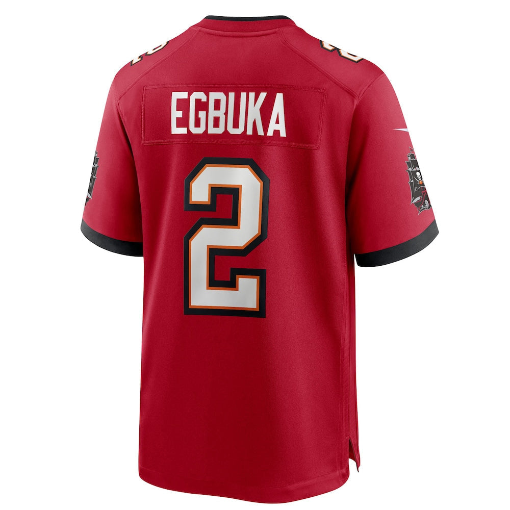 Elroe TB.Buccaneers #2 Emeka Egbuka Player Red Home Game Stitched Jerseys