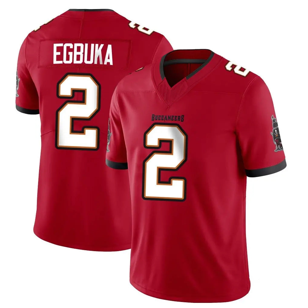 Elroe TB.Buccaneers #2 Emeka Egbuka Player Red Limited Vapor F.U.S.E. Home Game Stitched Jerseys
