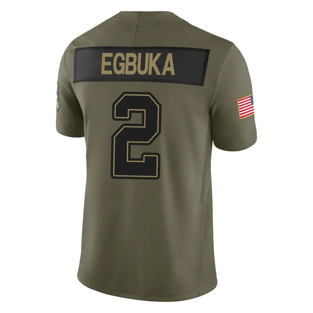 Elroe TB.Buccaneers #2 Emeka Egbuka Player Salute to Service Limited Olive Stitched Jerseys