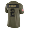 Elroe TB.Buccaneers #2 Emeka Egbuka Player Salute to Service Limited Olive Stitched Jerseys