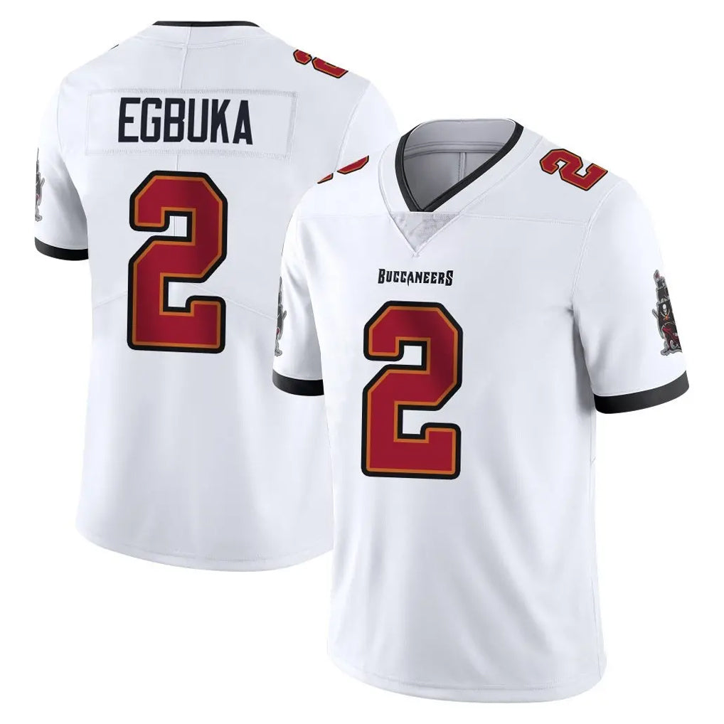 Elroe TB.Buccaneers #2 Emeka Egbuka Player White Limited Vapor Untouchable Home Game Stitched Jerseys