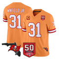 Elroe TB.Buccaneers #31 Antoine Winfield Jr. Player Orange 50th Season Vapor Limited Home Game Stitched Jerseys