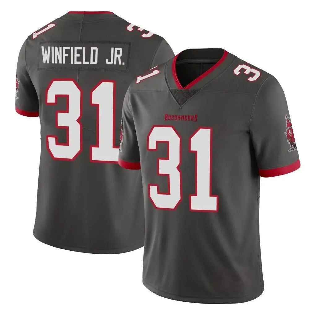 Elroe TB.Buccaneers #31 Antoine Winfield Jr. Player Pewter Limited Alternate Vapor Home Game Stitched Jerseys