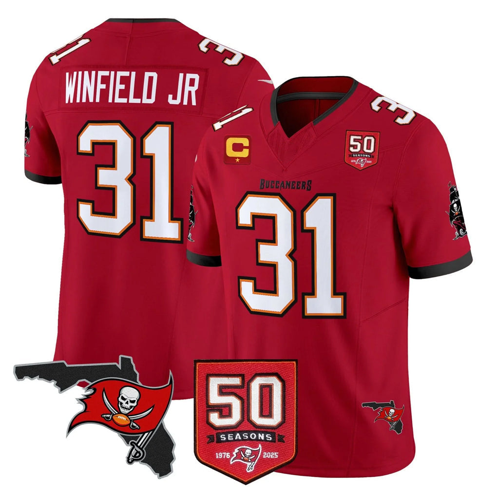 Elroe TB.Buccaneers #31 Antoine Winfield Jr. Player Red Limited 2026 Season Vapor F.U.S.E. Home Game Stitched Jerseys