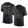 Elroe TB.Buccaneers #34 Alex Anzalone Player Black Reflective Limited Home Game Stitched Jerseys