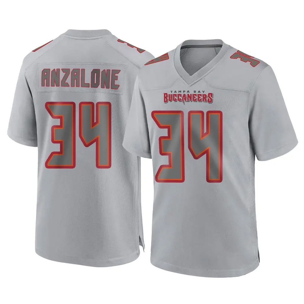 Elroe TB.Buccaneers #34 Alex Anzalone Player Gray Atmosphere Fashion Home Game Stitched Jerseys