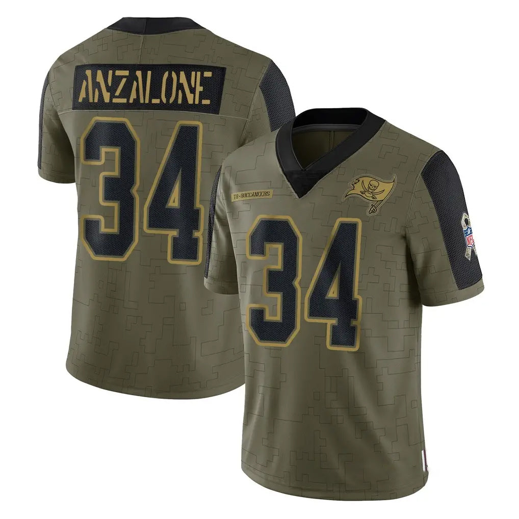 Elroe TB.Buccaneers #34 Alex Anzalone Player Olive Salute To Service Limited Game Stitched Jerseys