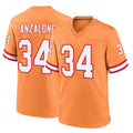 Elroe TB.Buccaneers #34 Alex Anzalone Player Orange Throwback Home Game Stitched Jerseys