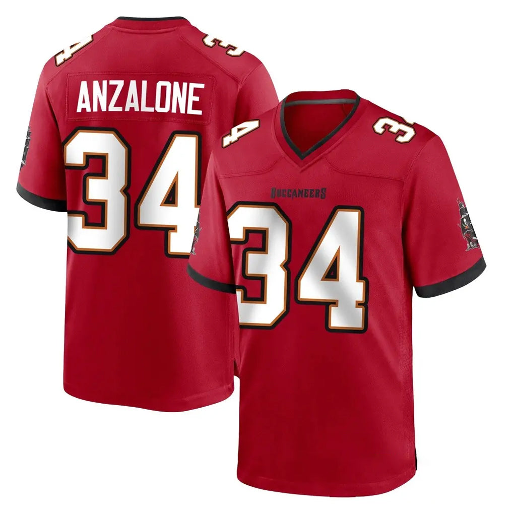 Elroe TB.Buccaneers #34 Alex Anzalone Player Red Home Game Stitched Jerseys