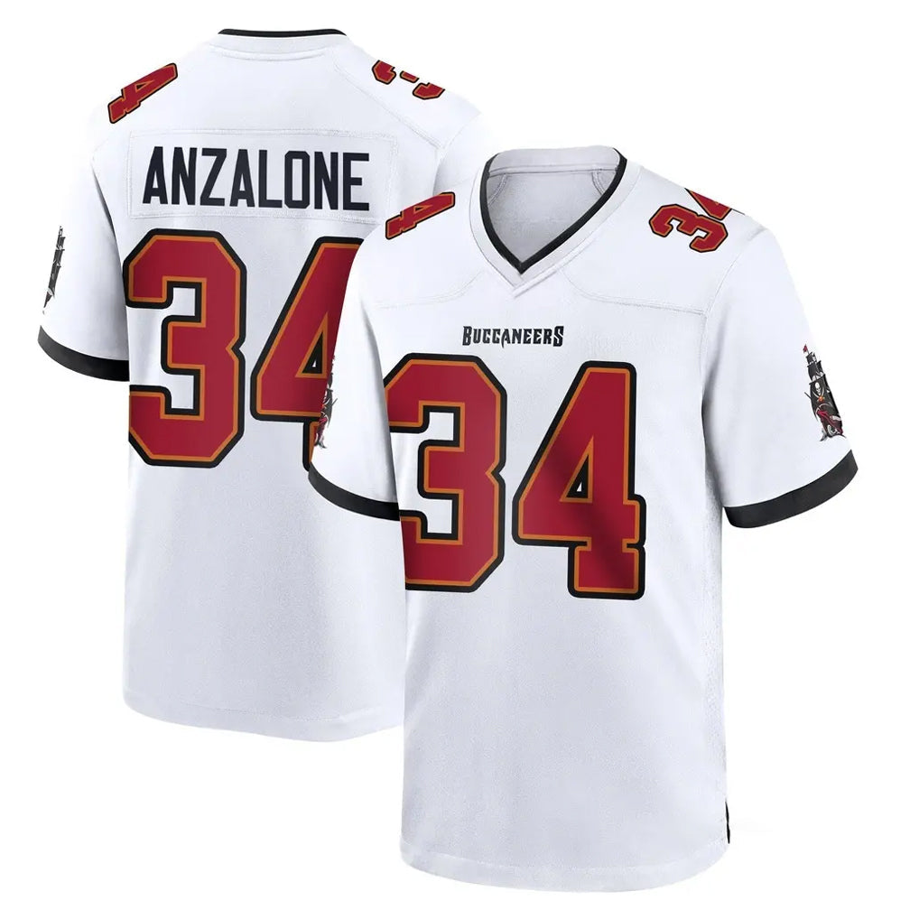 Elroe TB.Buccaneers #34 Alex Anzalone Player White Home Game Stitched Jerseys