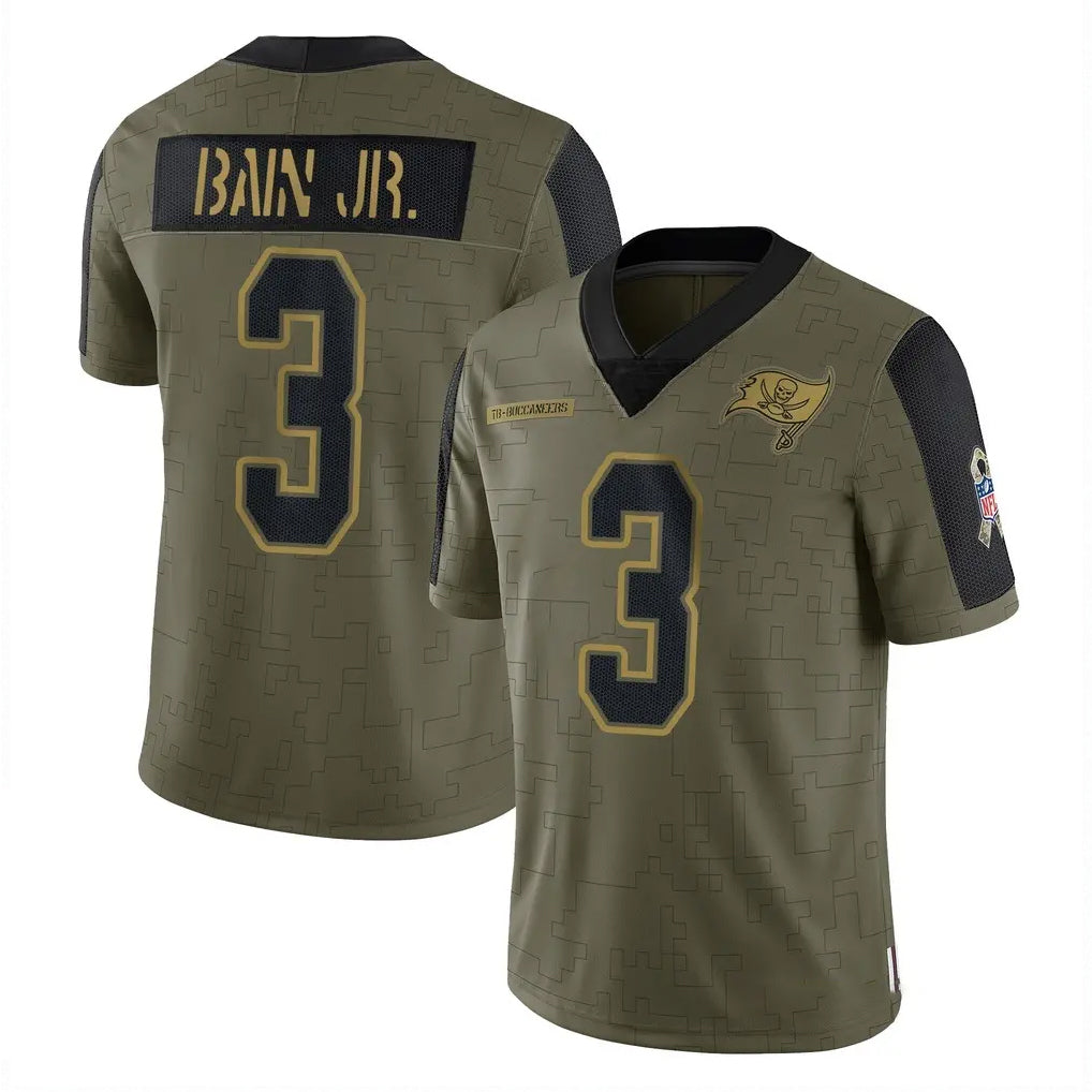Elroe TB.Buccaneers #3 Rueben Bain Jr. Player Olive Salute To Service Limited Game Stitched Jerseys