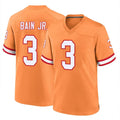 Elroe TB.Buccaneers #3 Rueben Bain Jr. Player Orange Throwback Home Game Stitched Jerseys
