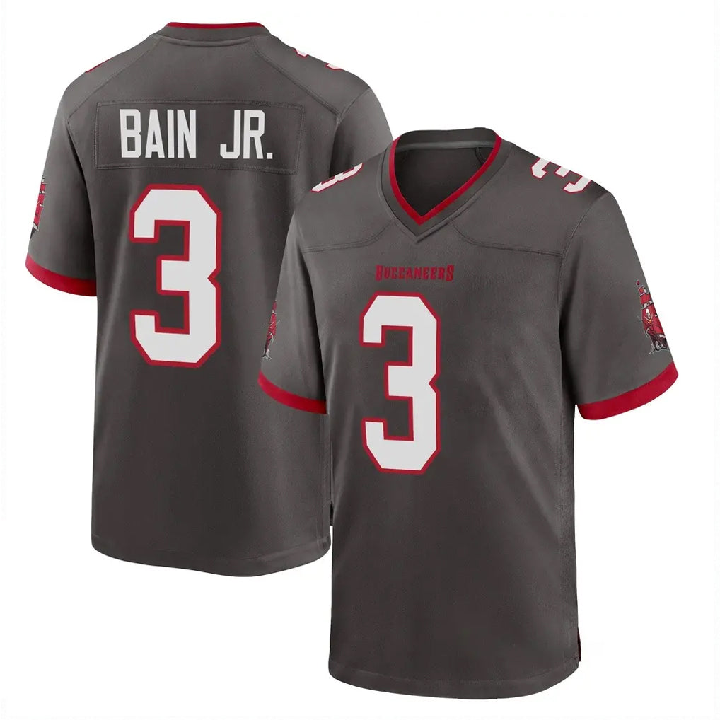 Elroe TB.Buccaneers #3 Rueben Bain Jr. Player Pewter Alternate Home Game Stitched Jerseys