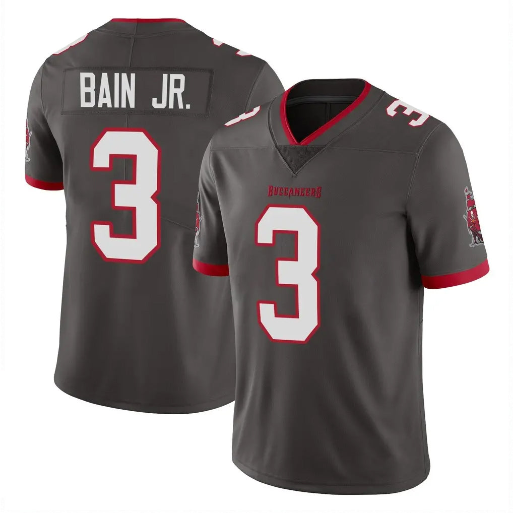 Elroe TB.Buccaneers #3 Rueben Bain Jr. Player Pewter Limited Alternate Vapor Home Game Stitched Jerseys