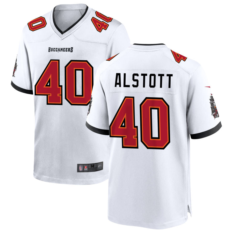 Elroe TB.Buccaneers #40 Mike Alstott Player White Home Game Stitched Jerseys