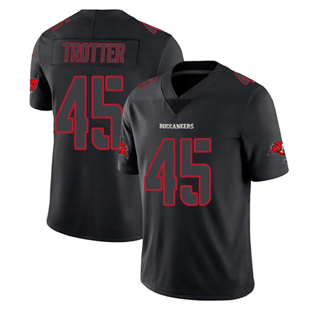 Elroe TB.Buccaneers #45 Josiah Trotter Player Black Impact Limited Home Game Stitched Jerseys