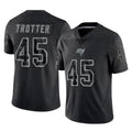 Elroe TB.Buccaneers #45 Josiah Trotter Player Black Reflective Limited Home Game Stitched Jerseys