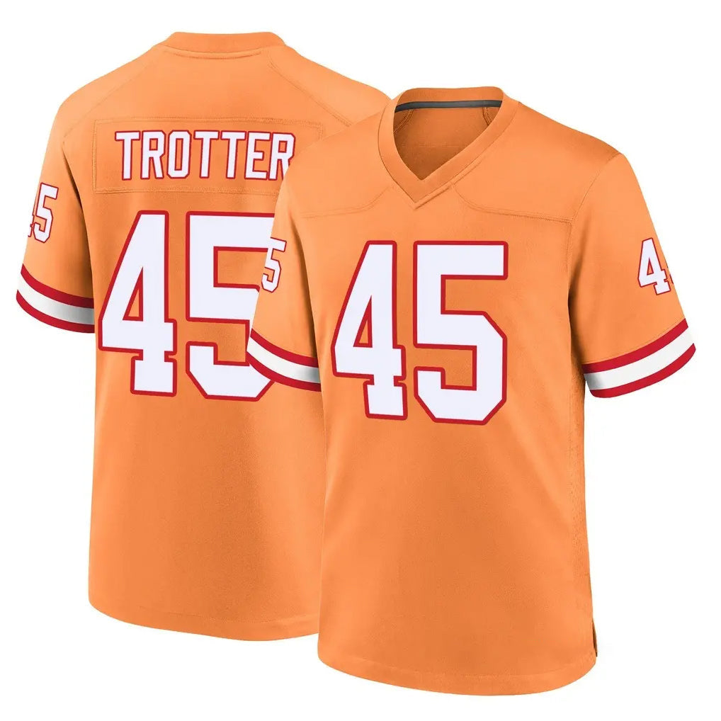 Elroe TB.Buccaneers #45 Josiah Trotter Player Orange Throwback Home Game Stitched Jerseys