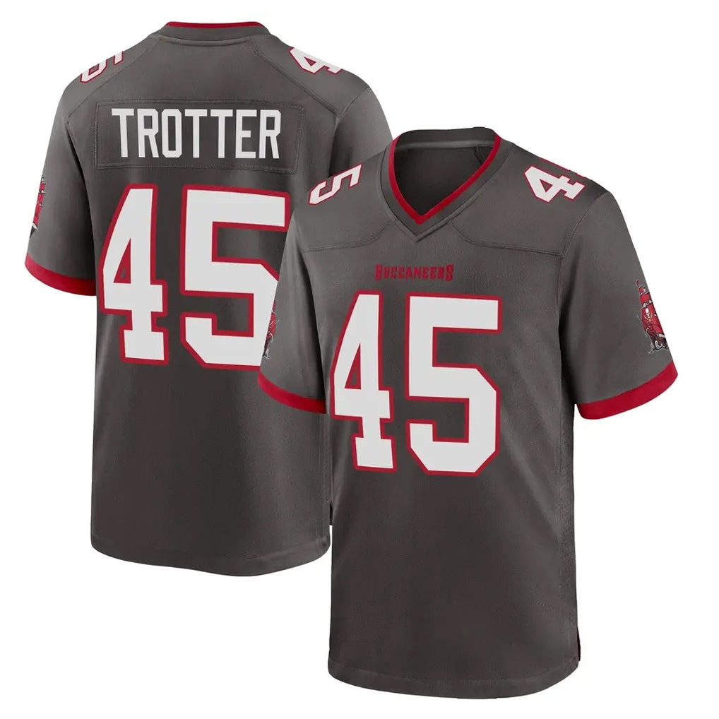 Elroe TB.Buccaneers #45 Josiah Trotter Player Pewter Alternate Home Game Stitched Jerseys