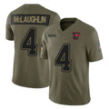 Elroe TB.Buccaneers #4 Chase McLaughlin Player Olive 2025 Salute To Service Limited Home Game Stitched Jerseys