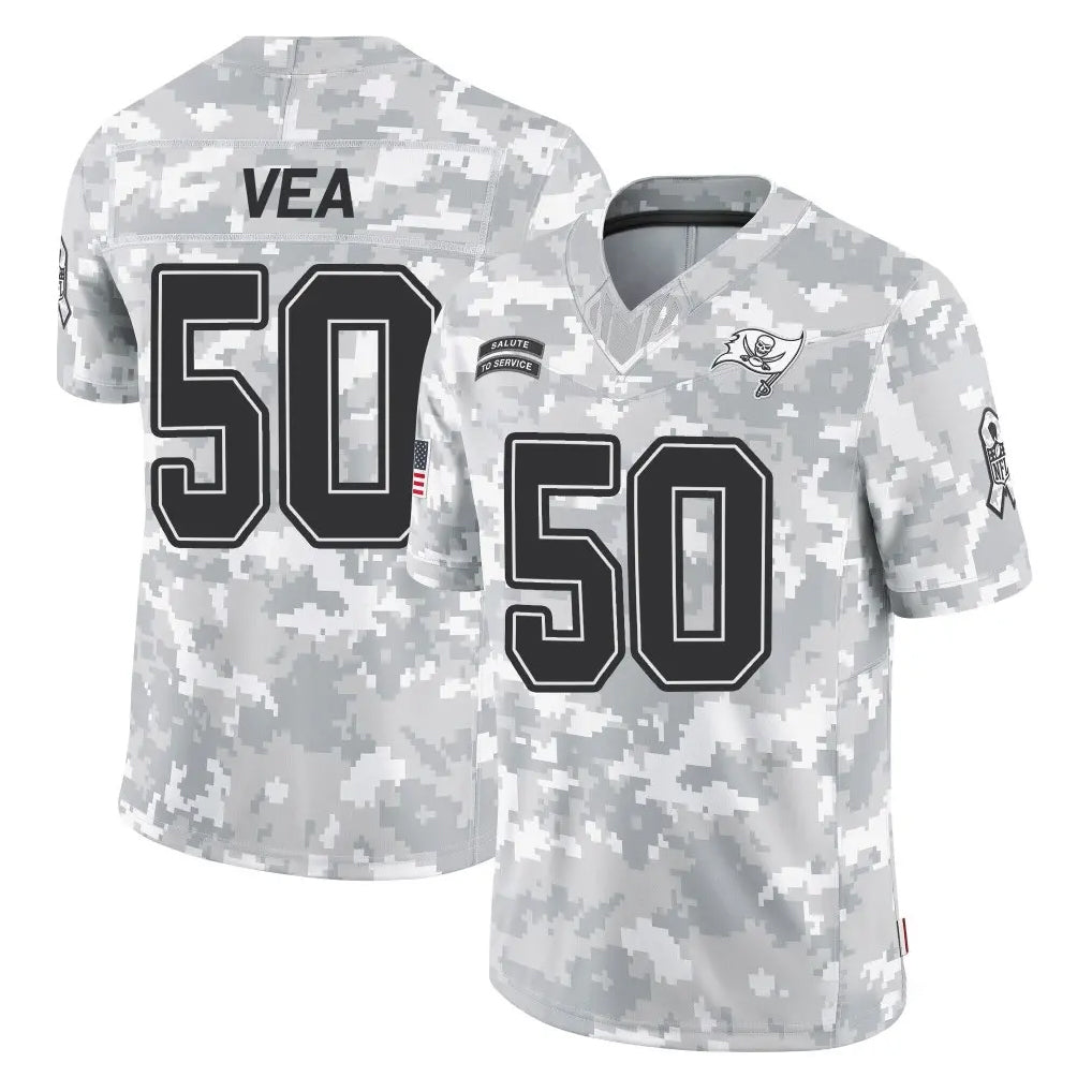 Elroe TB.Buccaneers #50 Vita Vea Player Arctic Camo Limited Salute To Service Home Game Stitched Jerseys