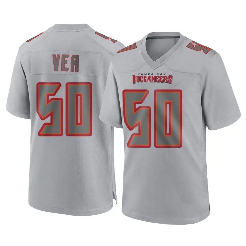 Elroe TB.Buccaneers #50 Vita Vea Player Gray Atmosphere Fashion Home Game Stitched Jerseys