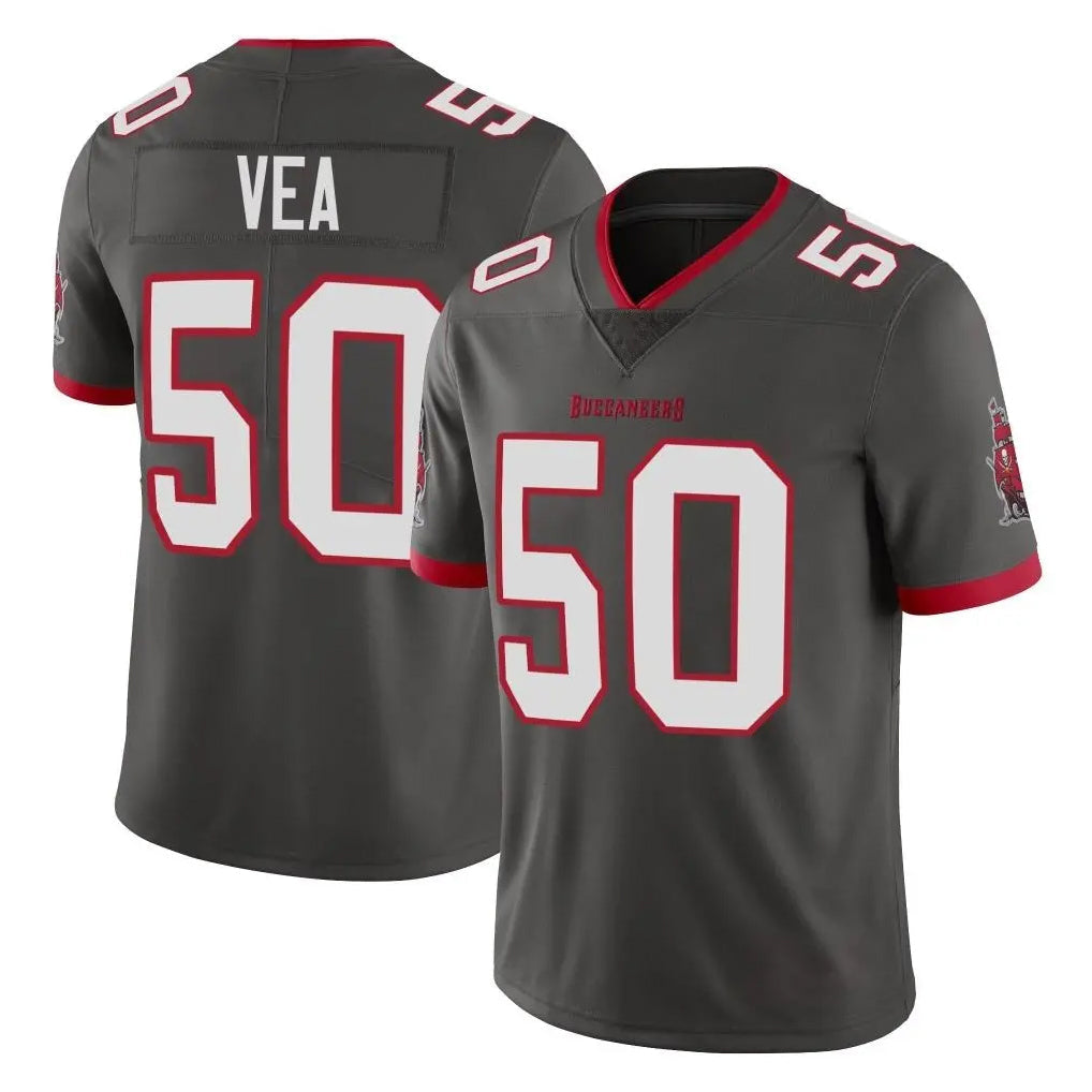 Elroe TB.Buccaneers #50 Vita Vea Player Pewter Limited Alternate Vapor Home Game Stitched Jerseys