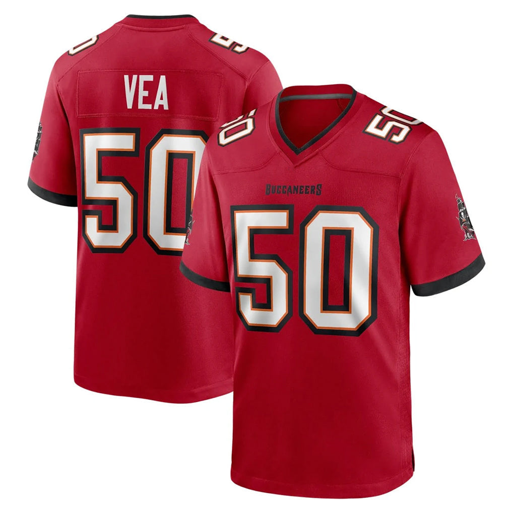 Elroe TB.Buccaneers #50 Vita Vea Player Red Home Game Stitched Jerseys