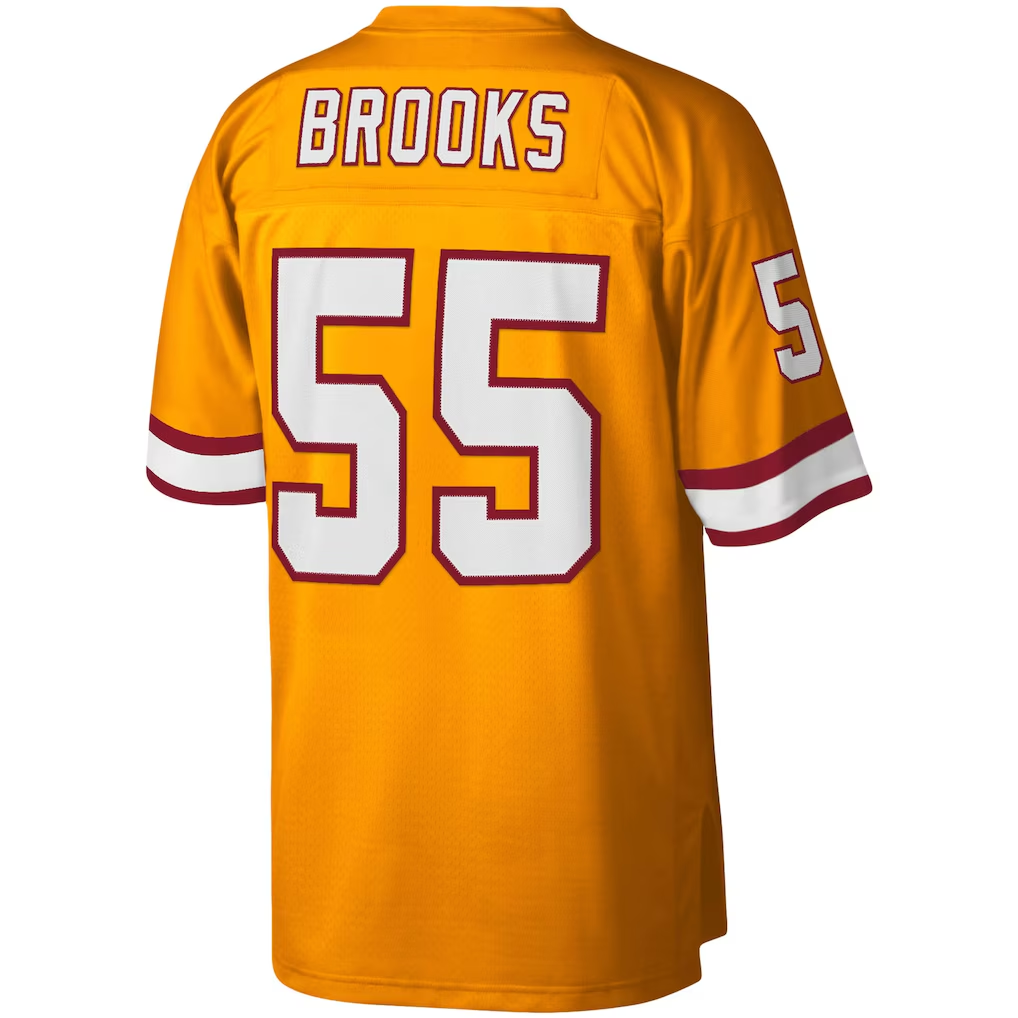 Elroe TB.Buccaneers #55 Derrick Brooks Mitchell & Ness Orange Big & Tall 1995 Legacy Retired Player Jersey
