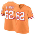 Elroe TB.Buccaneers #62 Graham Barton Player Orange Throwback Home Game Stitched Jerseys