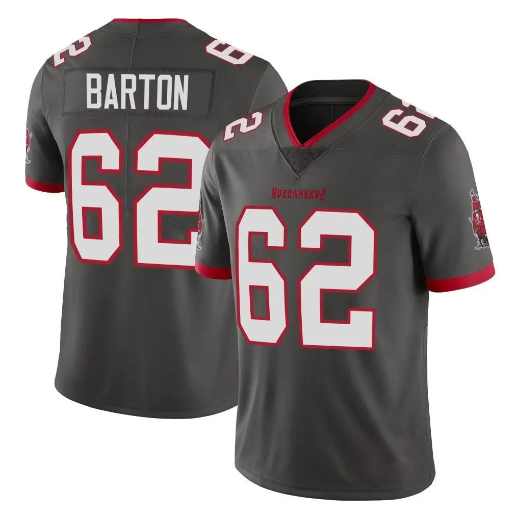 Elroe TB.Buccaneers #62 Graham Barton Player Pewter Limited Alternate Vapor Home Game Stitched Jerseys