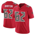 Elroe TB.Buccaneers #62 Graham Barton Player Red Limited Color Rush Home Game Stitched Jerseys