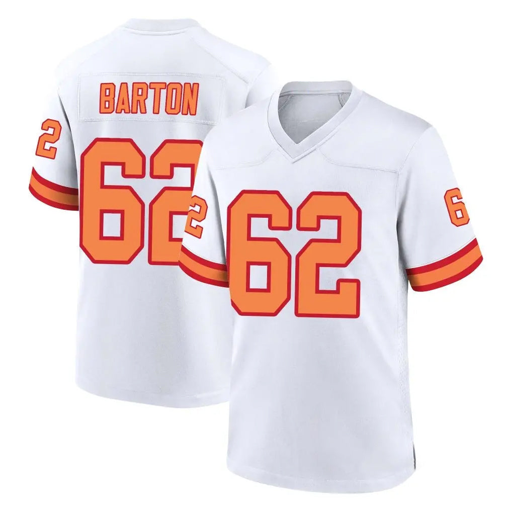 Elroe TB.Buccaneers #62 Graham Barton Player White '76 Home Game Stitched Jerseys