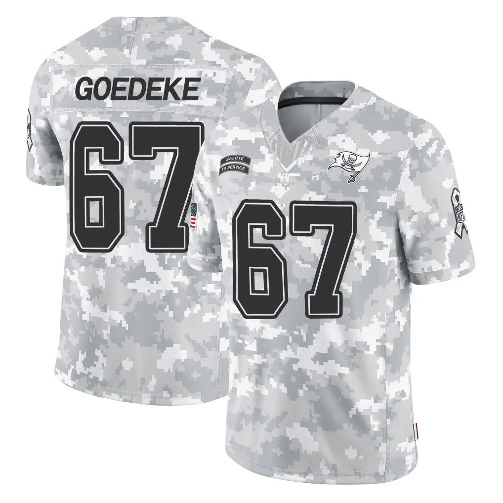 Elroe TB.Buccaneers #67 Luke Goedeke Player Arctic Camo Limited Salute To Service Home Game Stitched Jerseys