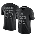 Elroe TB.Buccaneers #67 Luke Goedeke Player Black Reflective Limited Home Game Stitched Jerseys