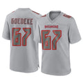 Elroe TB.Buccaneers #67 Luke Goedeke Player Gray Atmosphere Fashion Home Game Stitched Jerseys