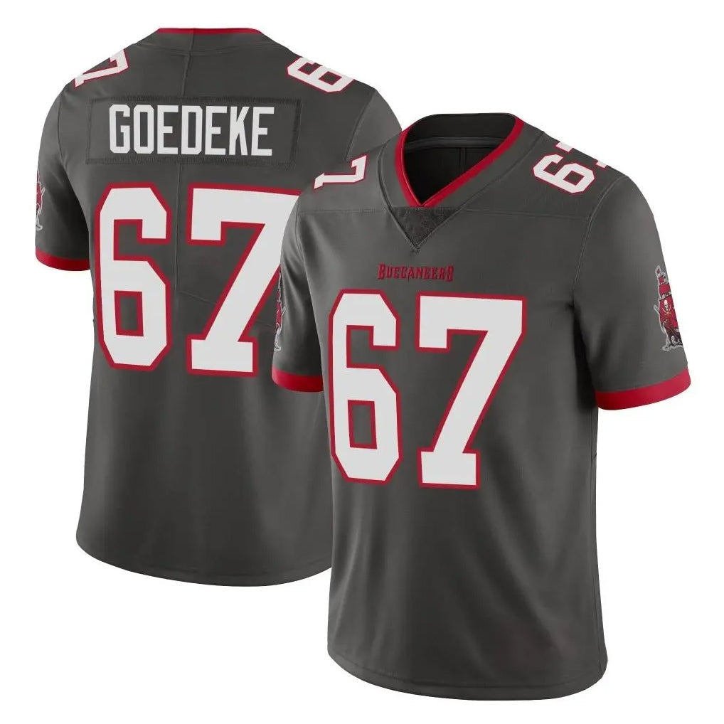 Elroe TB.Buccaneers #67 Luke Goedeke Player Pewter Limited Alternate Vapor Home Game Stitched Jerseys