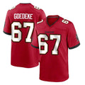 Elroe TB.Buccaneers #67 Luke Goedeke Player Red Home Game Stitched Jerseys