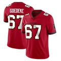 Elroe TB.Buccaneers #67 Luke Goedeke Player Red Limited Vapor Home Game Stitched Jerseys