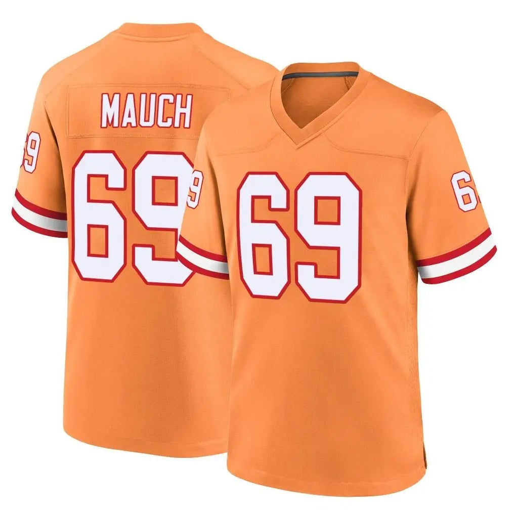 Elroe TB.Buccaneers #69 Cody Mauch Player Orange Throwback Home Game Stitched Jerseys