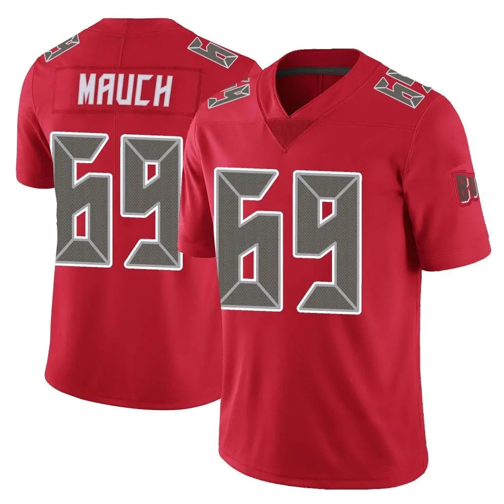Elroe TB.Buccaneers #69 Cody Mauch Player Red Limited Color Rush Home Game Stitched Jerseys